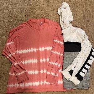 VS PINK Long Sleeve and Zip Up Bundle